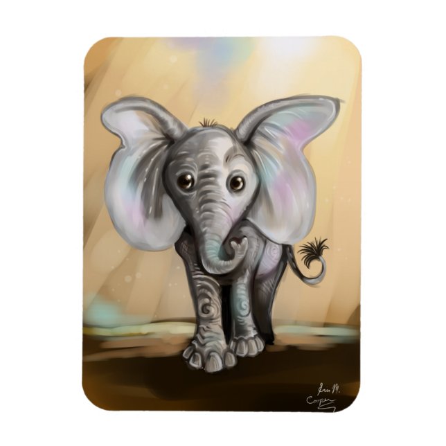 Imán Elefante bebé (Vertical)