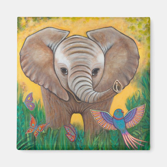 Imán Elefante bebé (Frente)