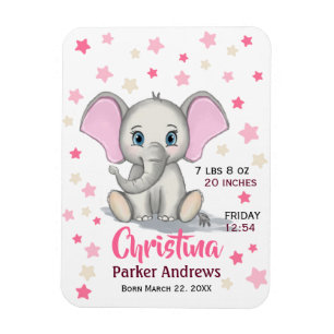 Imán Elefante bebé con estadísticas de natalidad de Chi