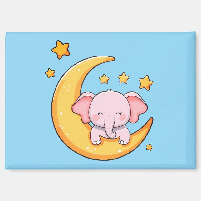 Imán Elefante bebé durmiendo (Anverso)