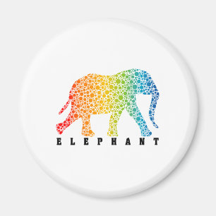 Imán Elefante con colores