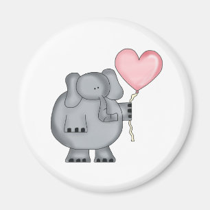 Imán Elefante con el globo del corazón