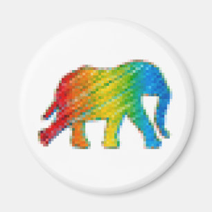 Imán Elefante con píxeles