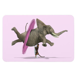 Imán Elefante Con Tutu Rosa
