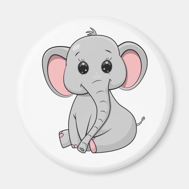 Imán Elefante Cute (Frente)