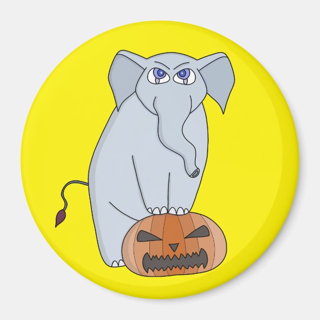 Imán Elefante de calabaza (Frente)