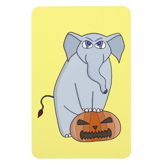 Imán Elefante de calabaza (Vertical)