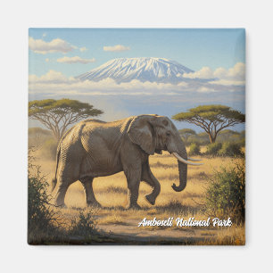 Imán Elefante del Parque Nacional Amboseli de Kenia