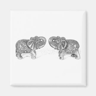 Imán Elefante doble Feng Shui - B&W