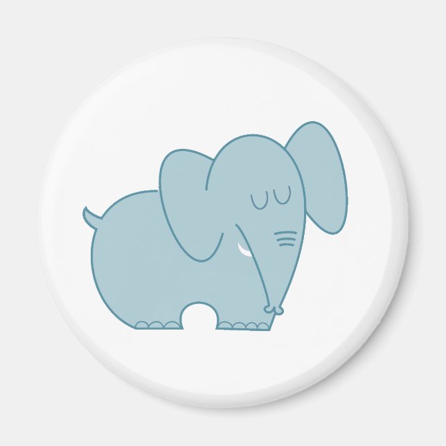 Imán Elefante dulce (azul) (Frente)