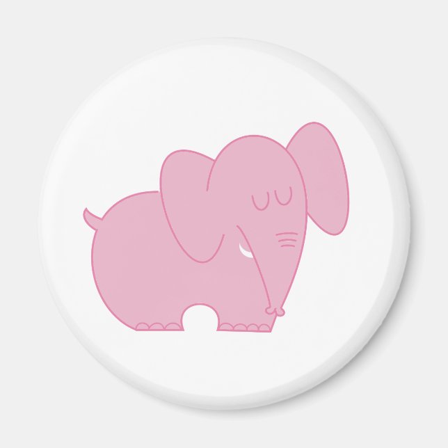 Imán Elefante dulce (rosa) (Frente)