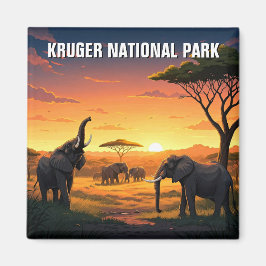 Imán Elefante en el Parque Nacional Kruger en Sudáfrica