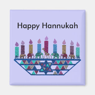 Imán Elefante Estrella Menorah Magnets