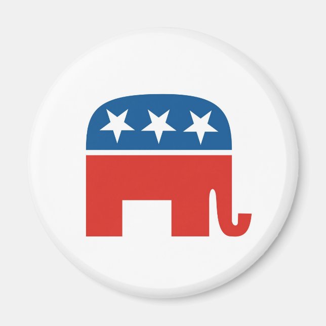 Imán elefante fiesta republicano de estados unidos (Frente)