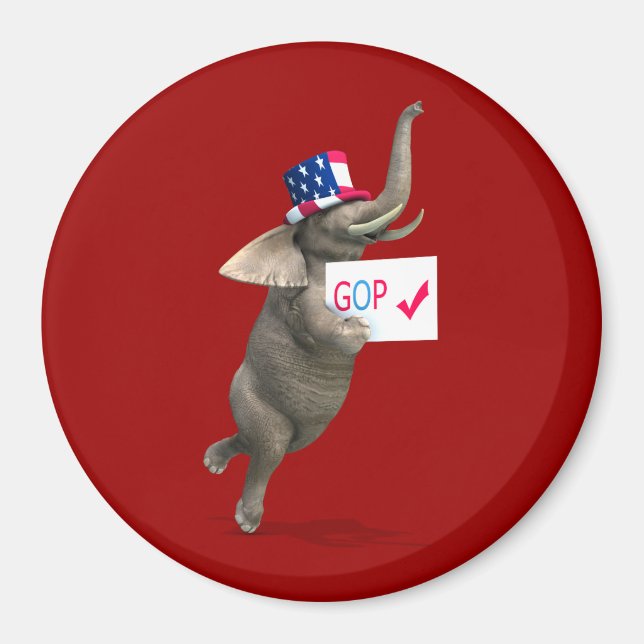 Imán Elefante GOP (Frente)