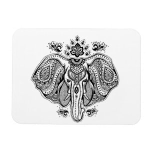 Imán Elefante indio inspirado del vintage