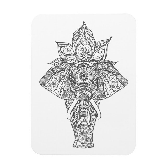 Imán Elefante inspirado (Vertical)