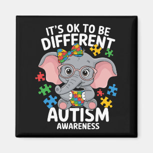 Imán Elefante lindo Distinto Autismo Conciencia Rompeca
