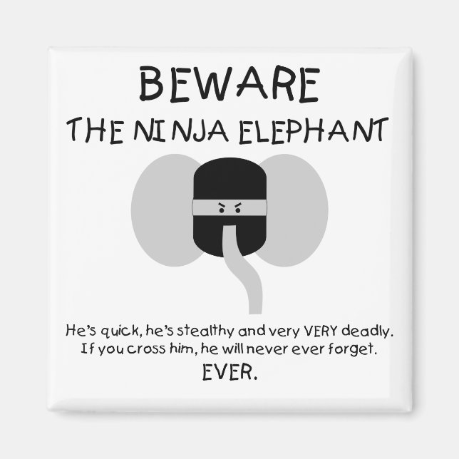 Imán Elefante Ninja (Frente)