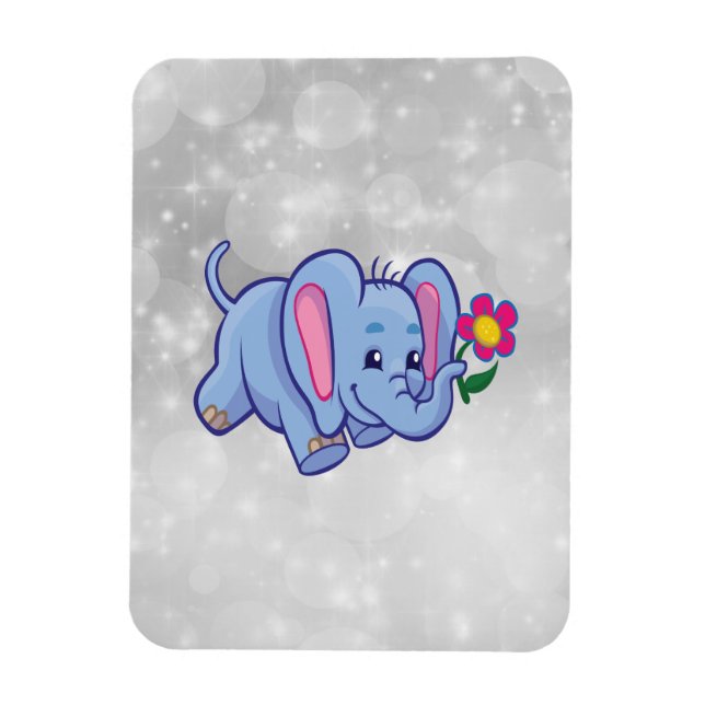 Imán elefante personalizado lindo (Vertical)