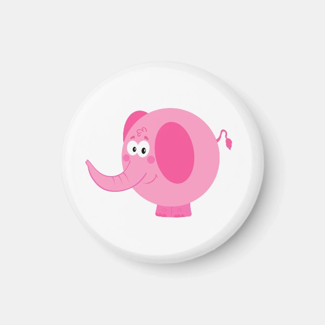 Imán Elefante rosa lindo (Frente)