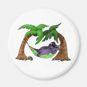 Imán Elefante tomando el sol