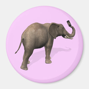 Imán Elefante tomando un selfie