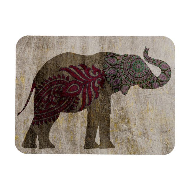 Imán Elefante tribal zen (Horizontal)