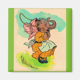 Imán elefante vestido de los años 1930 tocando cuerda d