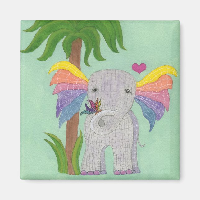 Imán Elefante y mariposa (Frente)