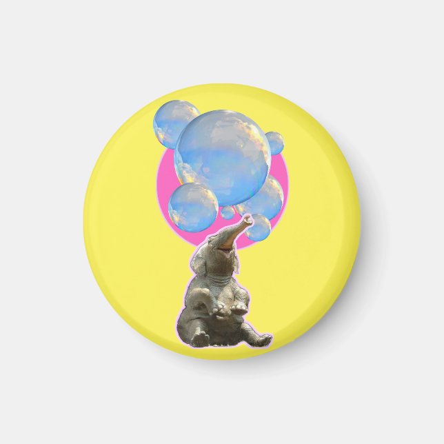 Imán ELEFANTES AMAN BURBUJAS - Cocina Magnet (Frente)