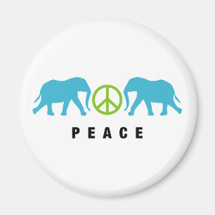 Imán Elefantes con paz
