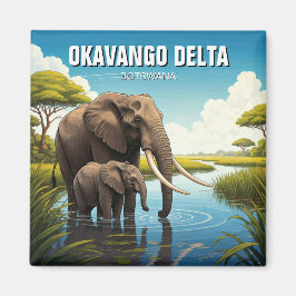 Imán Elefantes del Delta del Okavango Botsuana