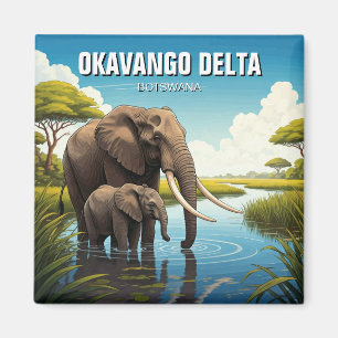 Imán Elefantes del Delta del Okavango Botsuana