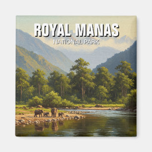 Imán Elefantes en el Parque Nacional Royal Manas