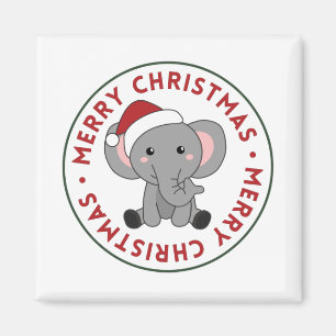 Imán Elefantes Navidades Nieve Elefantes Animales de In