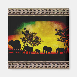 Imán Elefantes Sunset