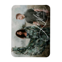 Elegancia alegre guión de foto navideña