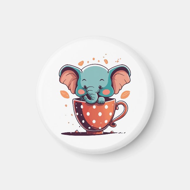 Imán Elegancia de elefante (Frente)