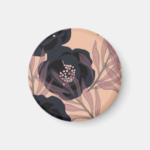 Imán Elegancia floral abstracta, fondo artístico.