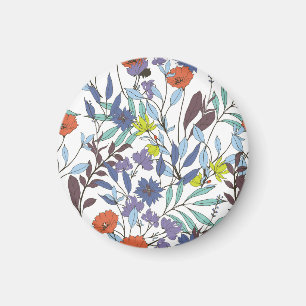 Imán Elegancia Floral, Antecedentes Vintage Abstracto.