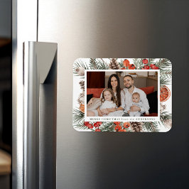 Imán Elegant Botanical Citrus Holiday Photo