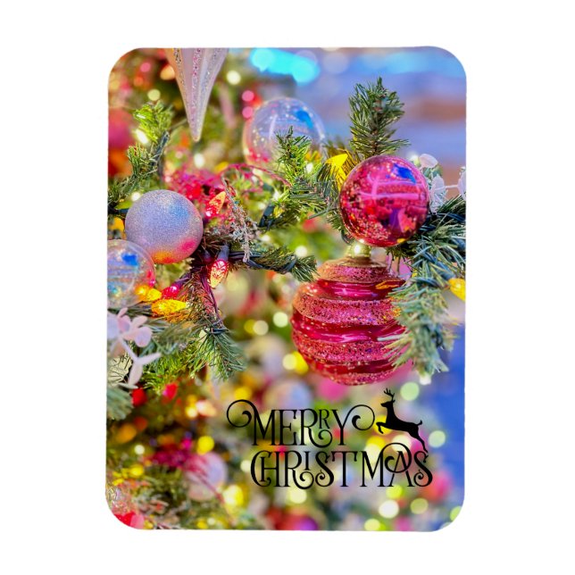 Imán Elegant Decorated Christmas Tree Holiday (Vertical)