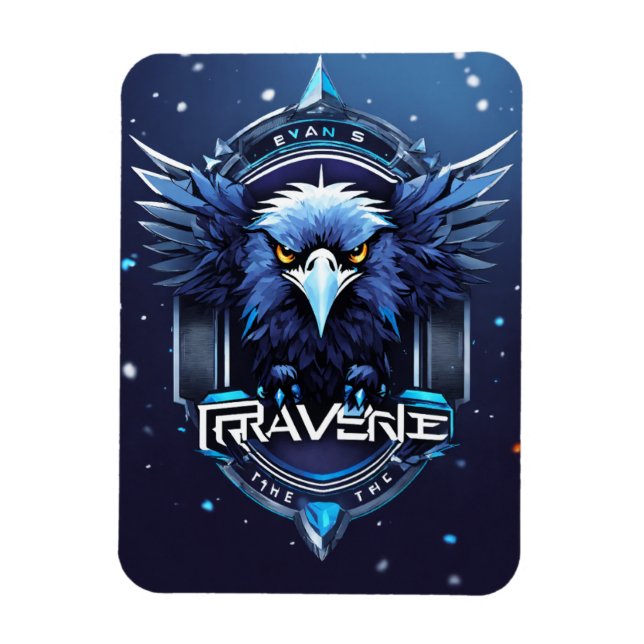 Imán Elegant Eagle Logo Save the Date Card | Modern Min (Vertical)