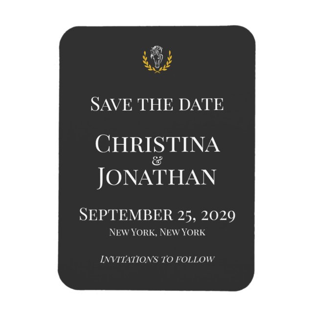 Imán Elegant Equestrian Save the Date Magnet (Vertical)