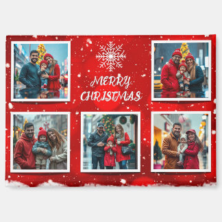 Imán Elegant Modern Christmas Family Photo Design