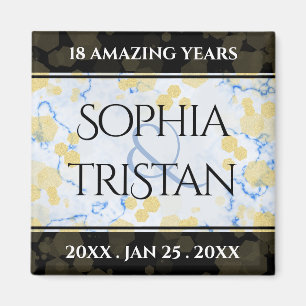 Imán Elegante 18º Aniversario del Boda de Porcelana