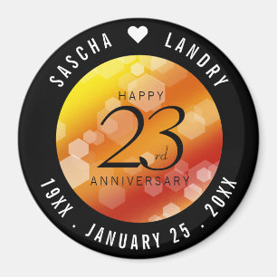 Imán Elegante 23° Aniversario del Boda Imperial Topaz