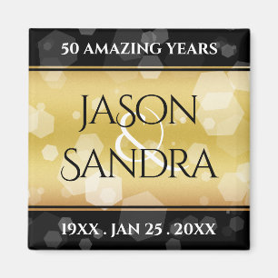 Imán Elegante 50° Aniversario del Boda de Oro