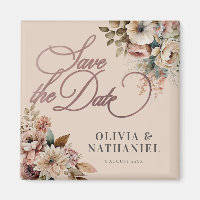 Elegante acuarela Floral Wedding Save the Date
